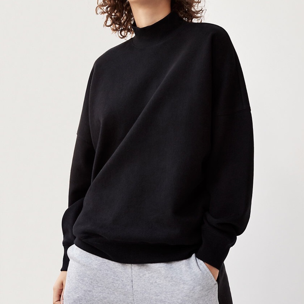 Black Mock-neck Sweater Aritzia TNA